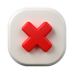 Obraz premium 3d red cross icon isolated on transparent background