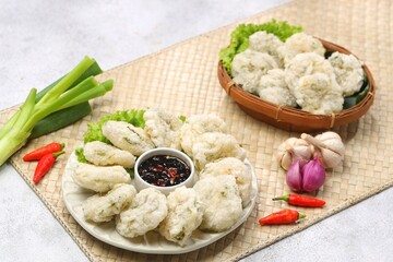 Cireng is a snack originating from Sundanese land which is made by frying a mixture of dough made from tapioca flour.