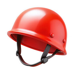 Fototapeta premium 3d red hard hat safety helmet isolated on transparent background