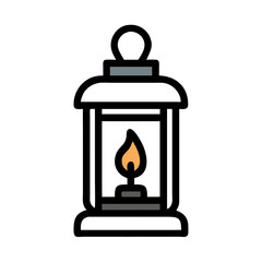 Stylized illustration of a bunsen burner with a blue flame on a black background