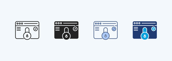 Privacy Multiple Style Icon Collection