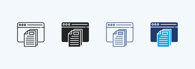 Document Multiple Style Icon Collection