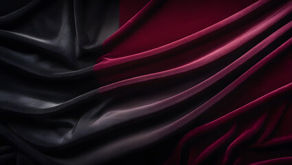 Fototapeta premium Charcoal Black to Deep Crimson Velvet Gradient – Cinematic Luxury 16:9 Background for High-End Visuals