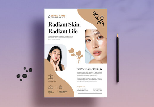 Beauty Skincare Dermatology Flyer Template