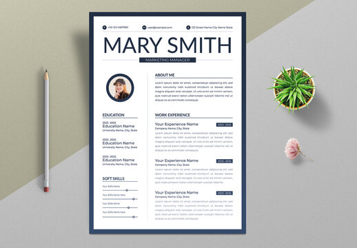 Clean Resume Template Layout