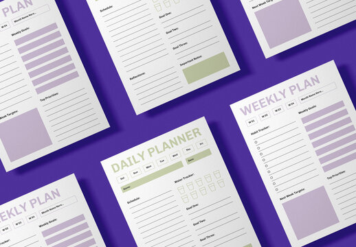Minimal Daily Planner and Weekly Plan Template