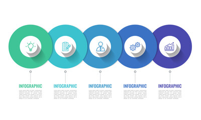 Business visualization infographic circle design template