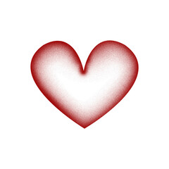 red heart on white background