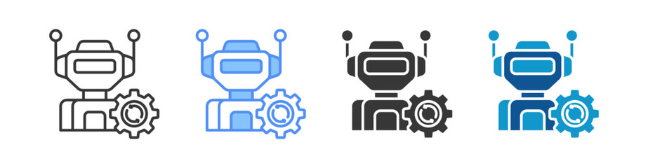 Obraz premium Robotics Icon Set Multiple Style Collection