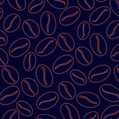 coffee beans seamless pattern. Coffee beans background