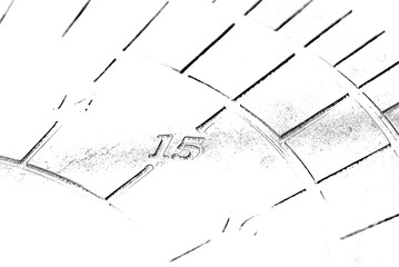 SUNDIAL - A horizontal dial with the triangular blade