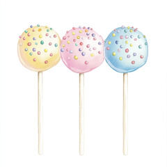 a cute colorful stick candy with glossy