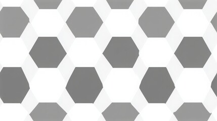 A stylish geometric pattern of gray and white hexagons creating a modern design.