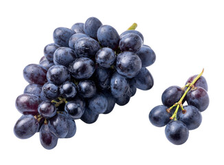 Fototapeta premium fresh black grapes on transparent background
