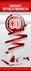 In commemoration of the 80th anniversary of Indonesian Independence day, the government adopted the main theme "United Sovereignty, Prosperous People, Advanced Indonesia"
