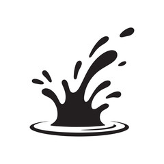 water splash shilhuete icon