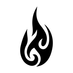 nine unique black flame icon