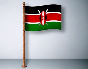  national flag of Kenya in the original size,colours and proportions