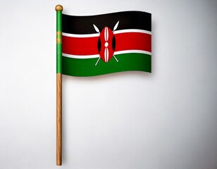  national flag of Kenya in the original size,colours and proportions