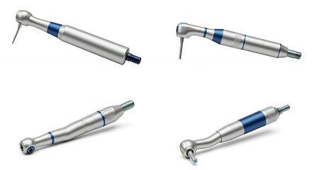 Fototapeta premium Dental handpieces displayed against white background