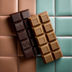 Fototapeta premium chocolate bar on a plate