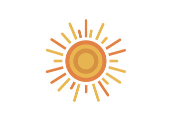 Stylized Sun Icon with Orange and Yellow Rays.