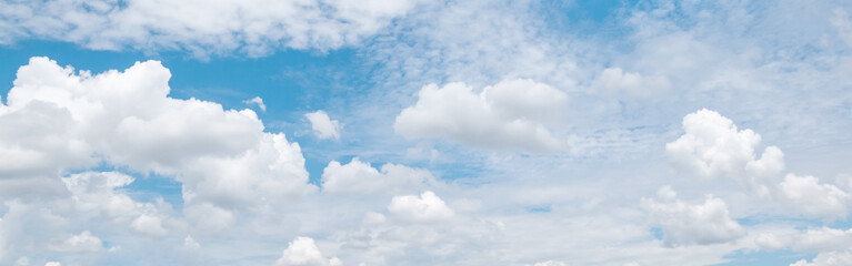 beautiful blue sky with clouds background