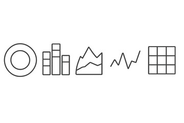 Obraz premium Data visualization elements showing charts, graphs, and grid patterns for clear presentation of information