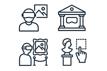 Fototapeta premium Virtual reality experience allows users to explore art and history in innovative ways at a museum exhibit