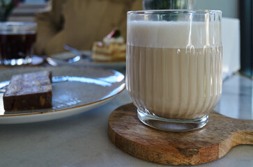 Morning coffee and sweet breakfast