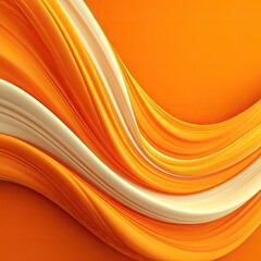 Obraz premium Abstract swirling forms of orange and cream