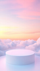 abstract platform minimal pastel podium