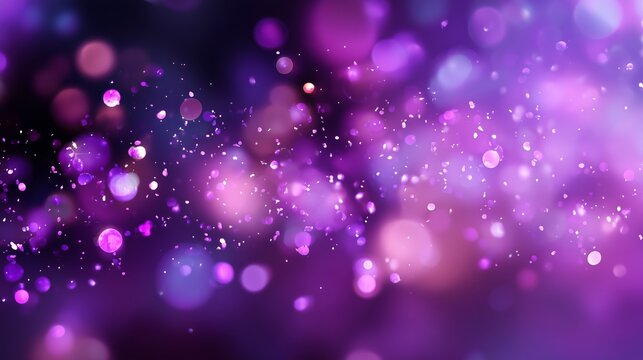 Colorful bokeh effect creates a dreamy atmosphere with purple and violet tones during nighttime celebration