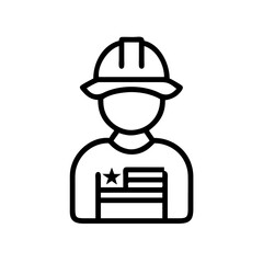 American labor day icon design.