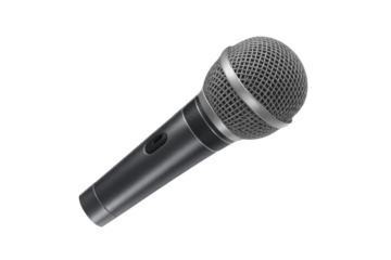 Wireless Microphone for vocal recording isolated on white background - 3d illustration
