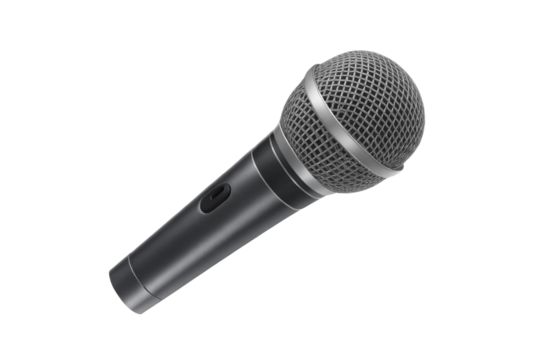 Wireless Microphone for vocal recording isolated on white background - 3d illustration
