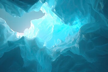 Obraz premium Light-filled icy cavern