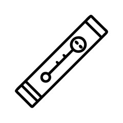 Bubble level measuring tool icon design.