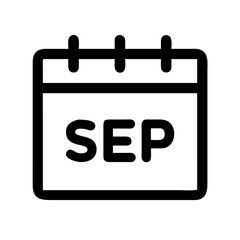 Calendar sept icon design.