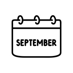 Calendar sept icon design.