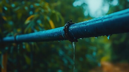 Dripping water pipe outside