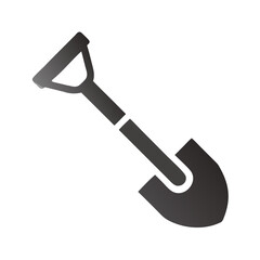 Digging shovel tool icon design.