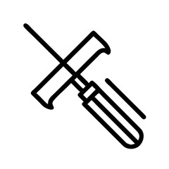 Engraved tool mark icon design.