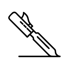 Engraved tool mark icon design.