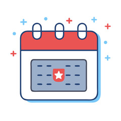 Federal holiday icon design.