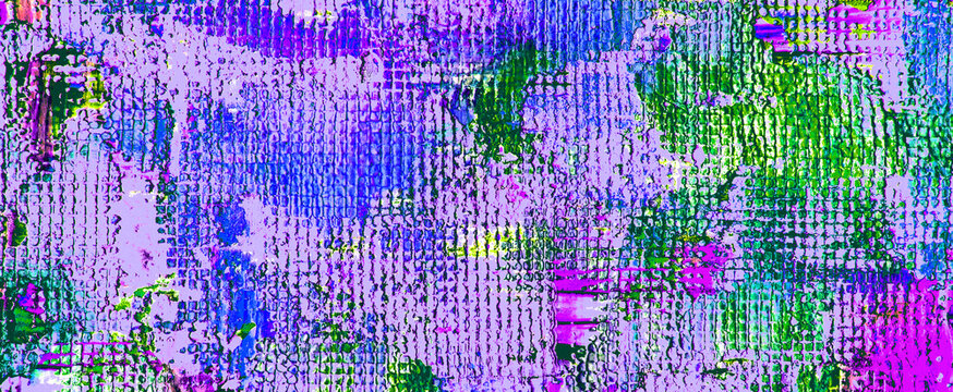 pattern with blue and green paint