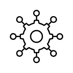 Gear network icon design.