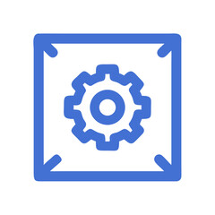 Gear shaped frame icon design.