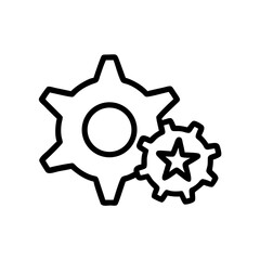 Gear star icon design.