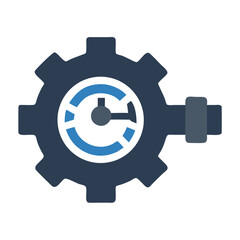 Gear with pipe icon design.